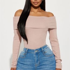 Fashion Nova off the shoulder bodysuit